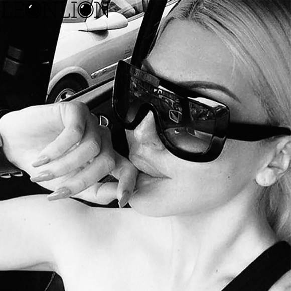 🕶WIDE FRAME RECTANGLE GOGGLE TORTOISE STYLISH SUNNIES-NEW🕶TRENDY‎ - Picture 4 of 15